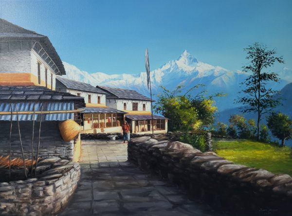 nepali village painting